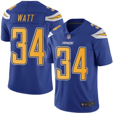 Los Angeles Chargers NFL Football Derek Watt Electric Blue Jersey Men Limited  #34 Rush Vapor Untouchable